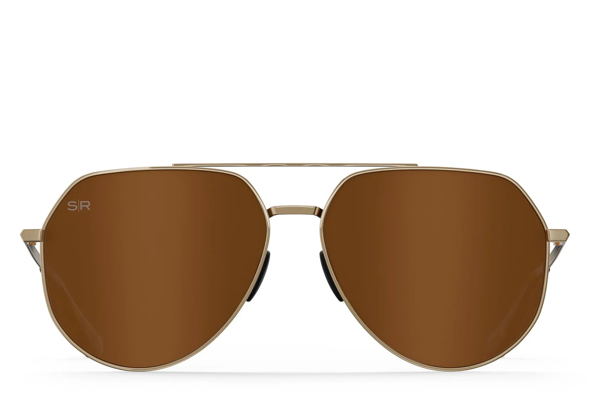 Tangle Free Aviator Hex - Amber Gold Polarized